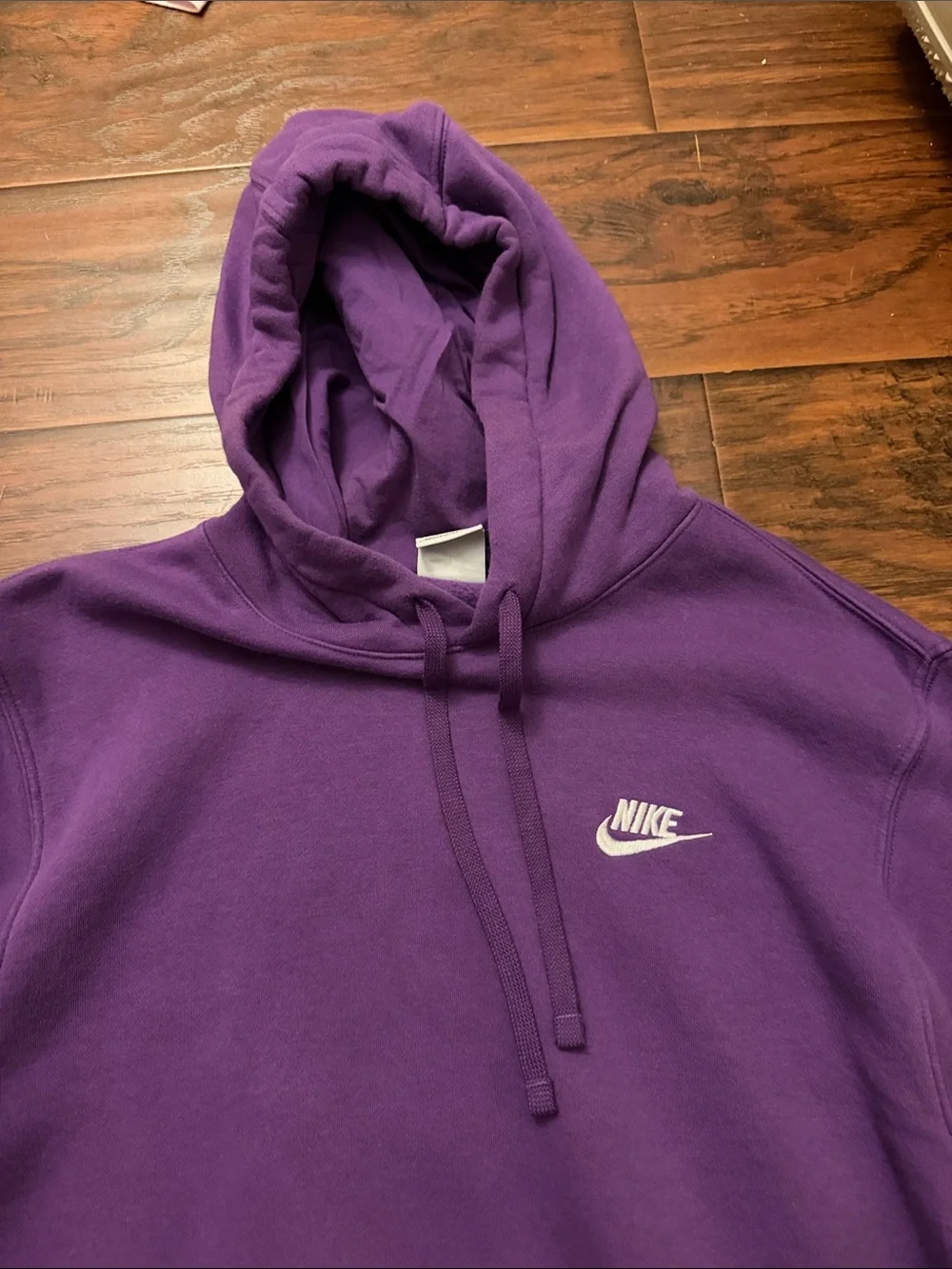 Nike Purple Pullover Hoodie with White Logo